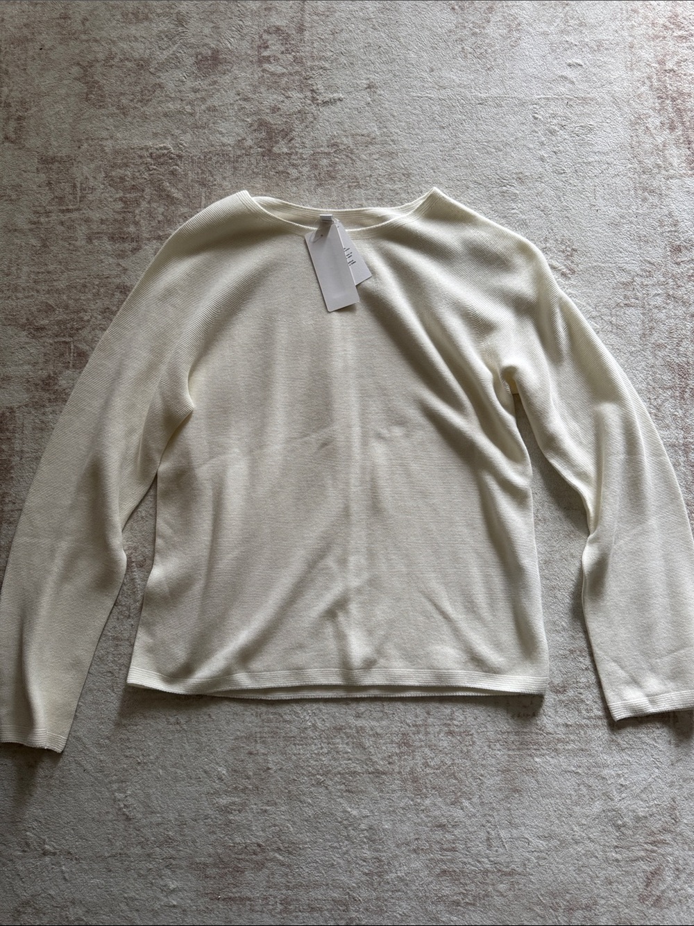 NWT Uniqlo 3D Knit Cotton Sweater - Cream - S